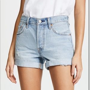Levi's 501 Mid Rise Long Shorts in North Beach Blues